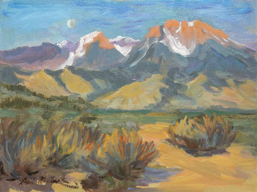 Buttermilk Range Sierra Nevadas Painting by Diane McClary