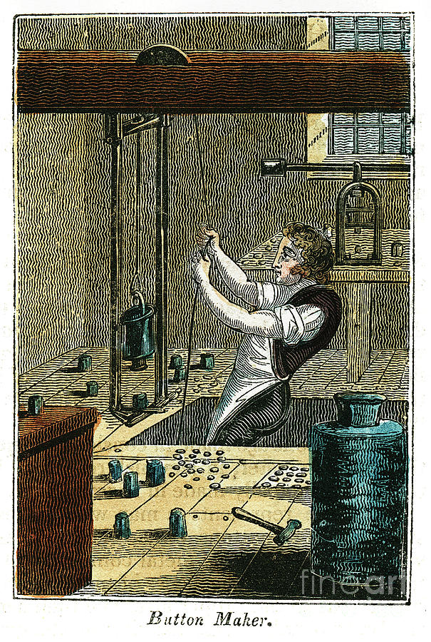 Button Maker, 1823 Drawing by Print Collector