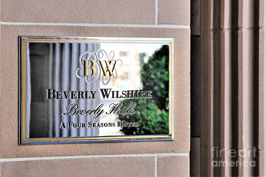 BW Beverly Wilshire Hotel Photograph by Diann Fisher