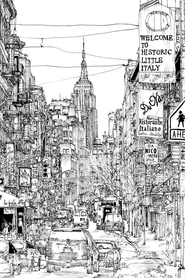 City landscape Vector drawing scene  Stock Illustration 85295951  PIXTA