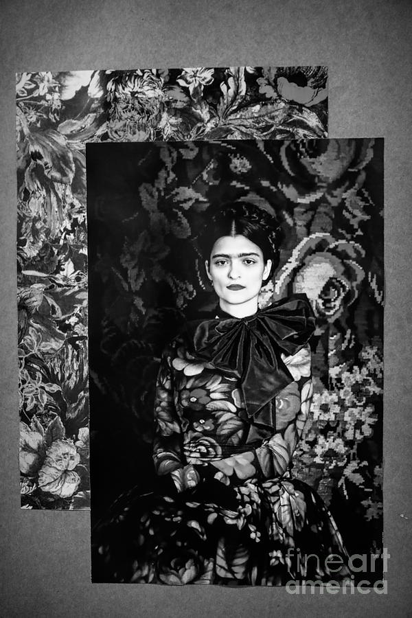 BW Frida Kahlo Black White  Photograph by Chuck Kuhn