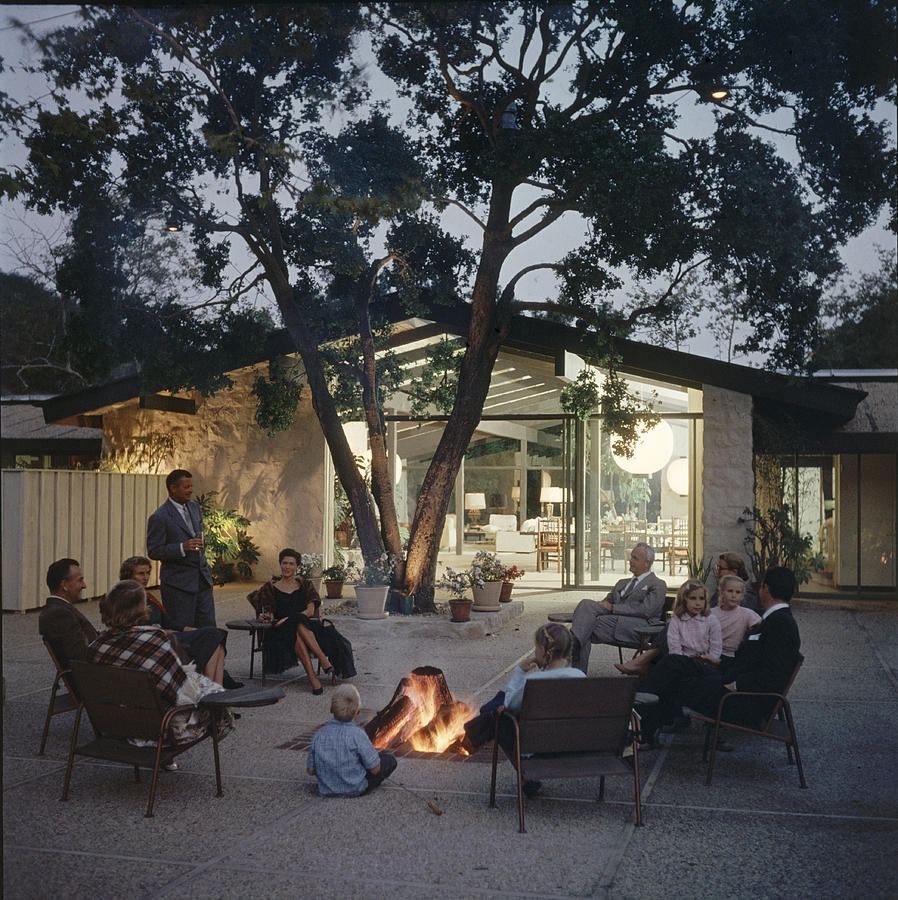 By The Patio Fire Pit Photograph By Gordon Parks