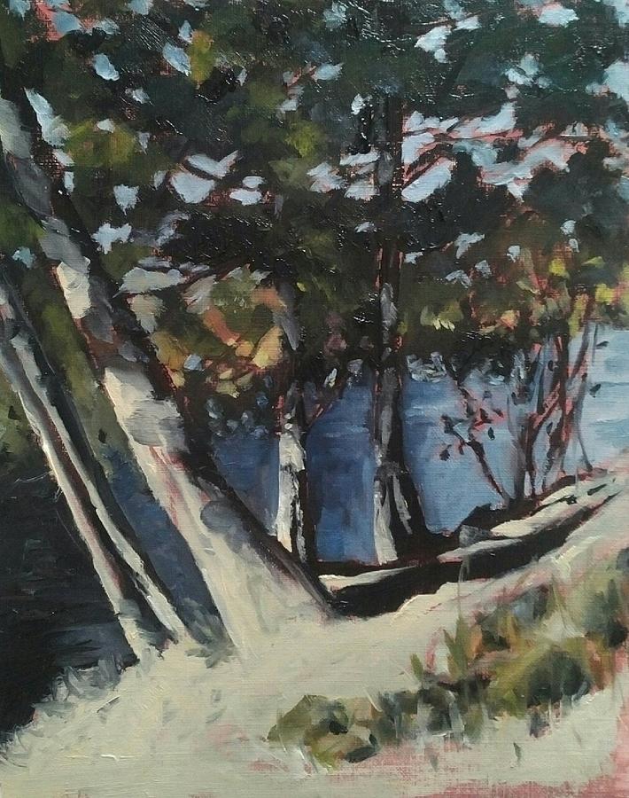 By The Rapids Painting by Sheila Romard