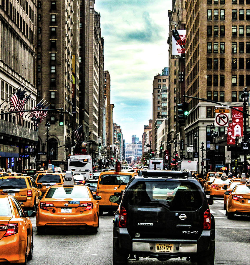 Cab Ride in New York City Photograph by William E Rogers - Fine Art America