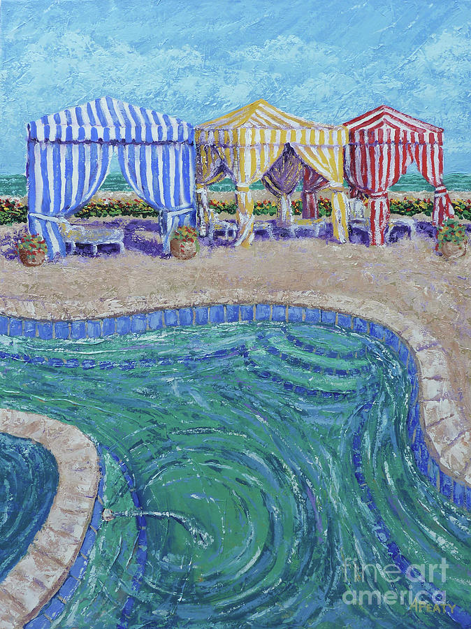 Cabanas Painting by Audrey Peaty