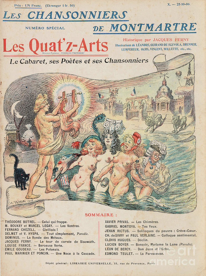 Paris Drawing - Cabaret Des Quatzarts by Heritage Images