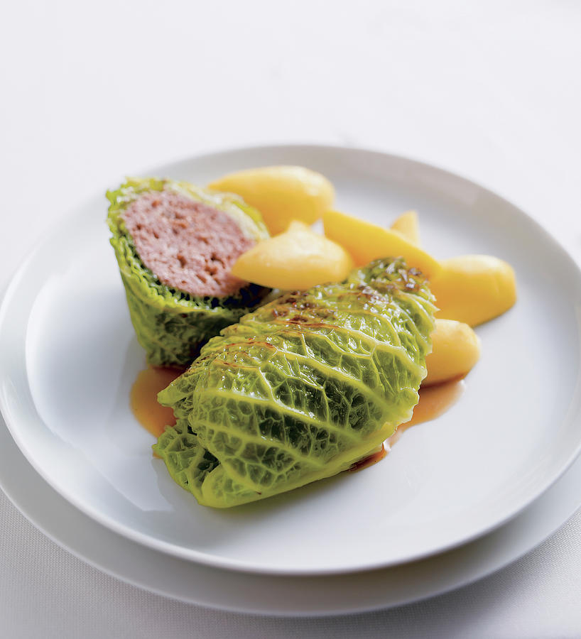 Cabbage Roulade Filled With Minced Meat Photograph by Tre Torri