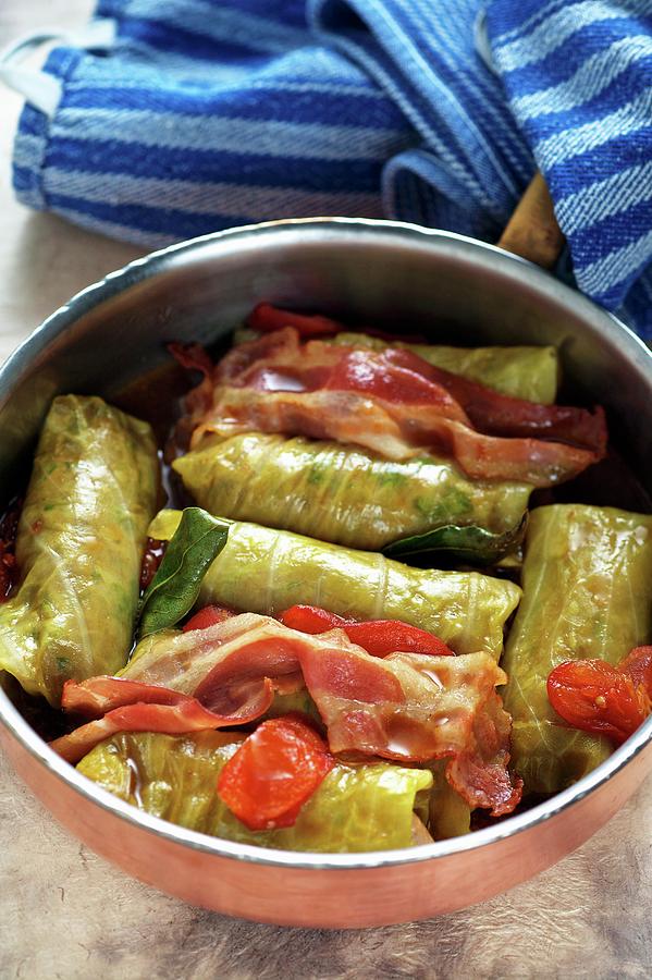 Cabbage Roulade With Vegetables And Bacon Photograph by Lehmann