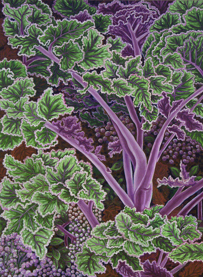 Vegetable Painting - Cabbage Stalks by Andrea Strongwater