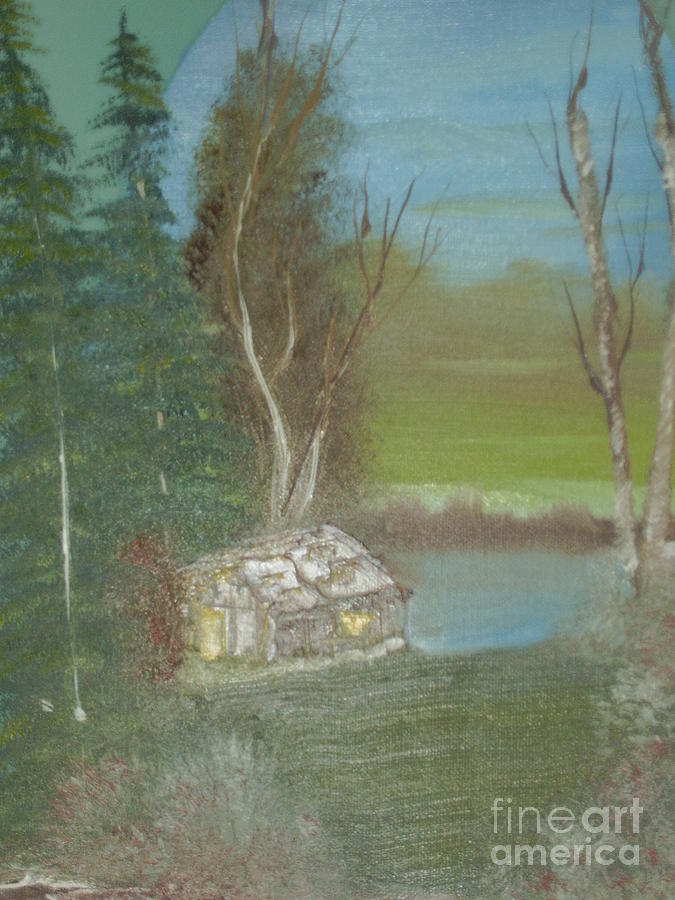 Cabin By The Lake - 017 Painting by Raymond G Deegan