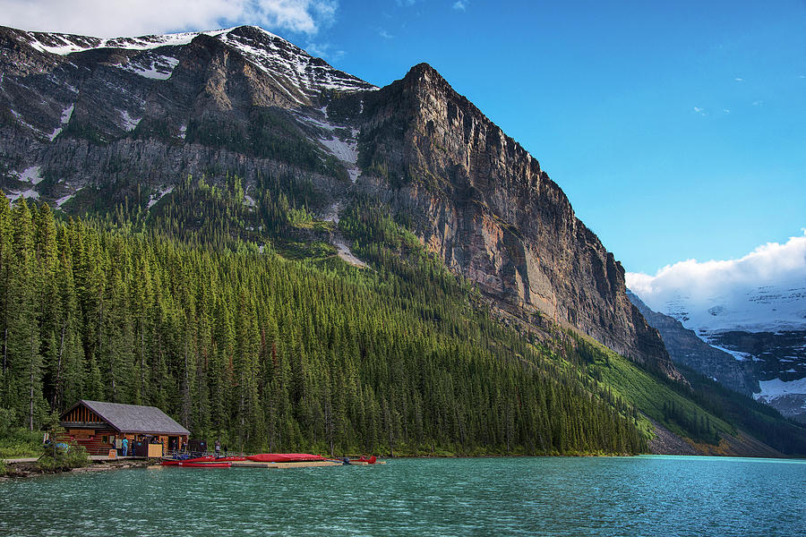 Cabin House at Lake Louise in Banff National Park Canada Photograph by ...