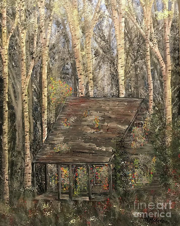 Cabin In The Woods Painting By Heather Mckenzie