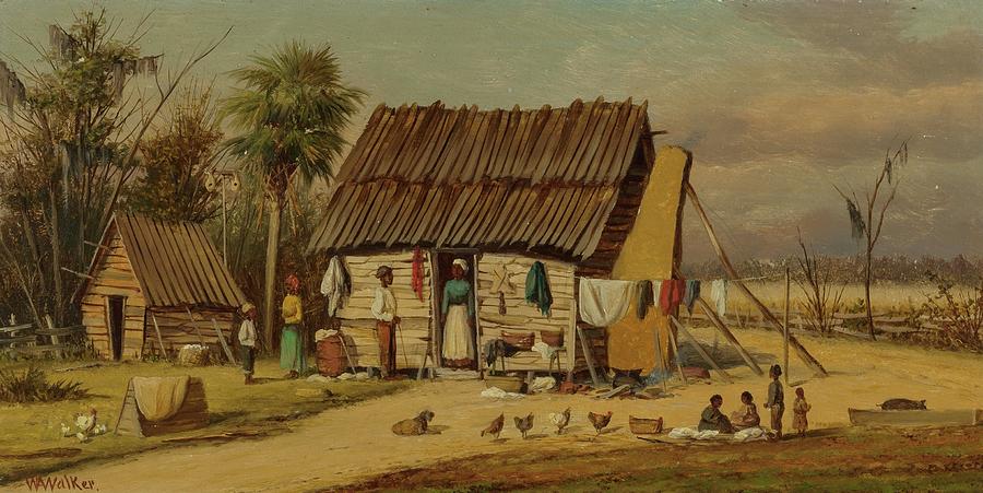 William Aiken Walker Painting - Cabin Scene, Wash Day by William Aiken Walker