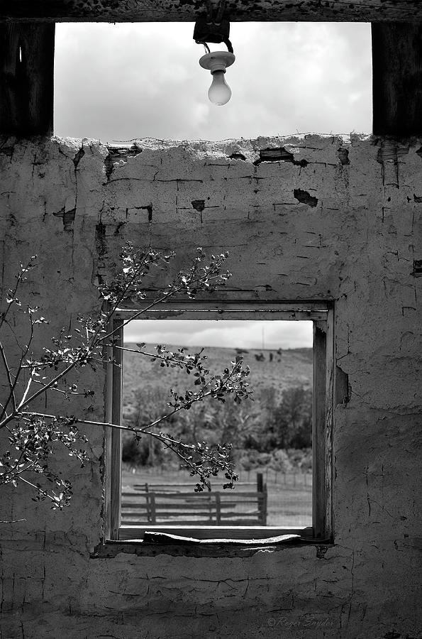 Cabin Window 2 BW Photograph by Roger Snyder