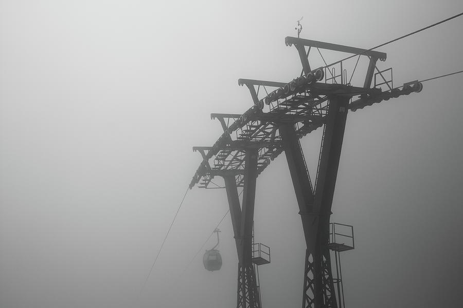 Cable Car In Mist Photograph by Andy Qiang