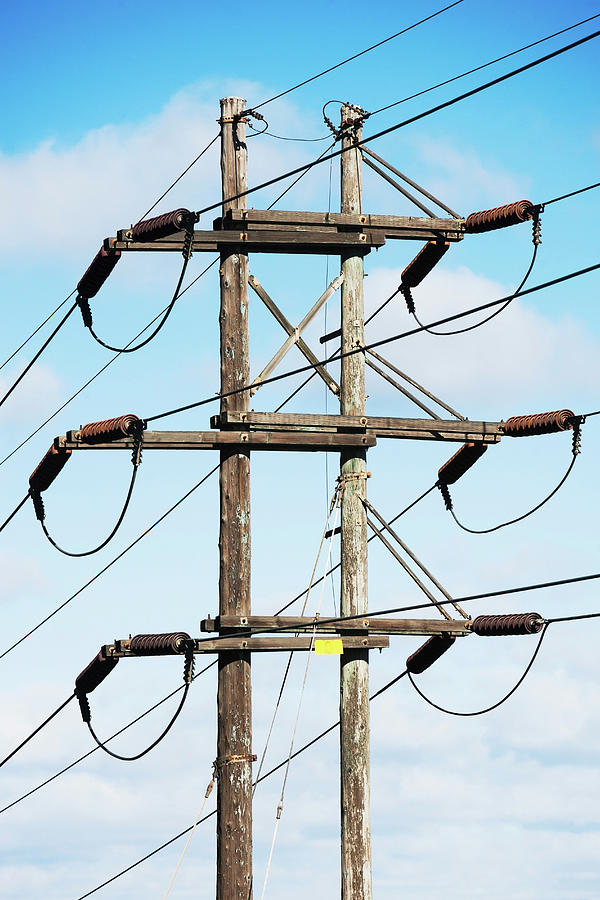 Cables Connected To Telegraph Pole Digital Art by Ditto - Fine Art America