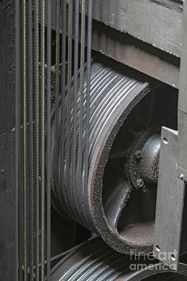 Cables In An Elevator Shaft Photograph by Jim West/science Photo Library