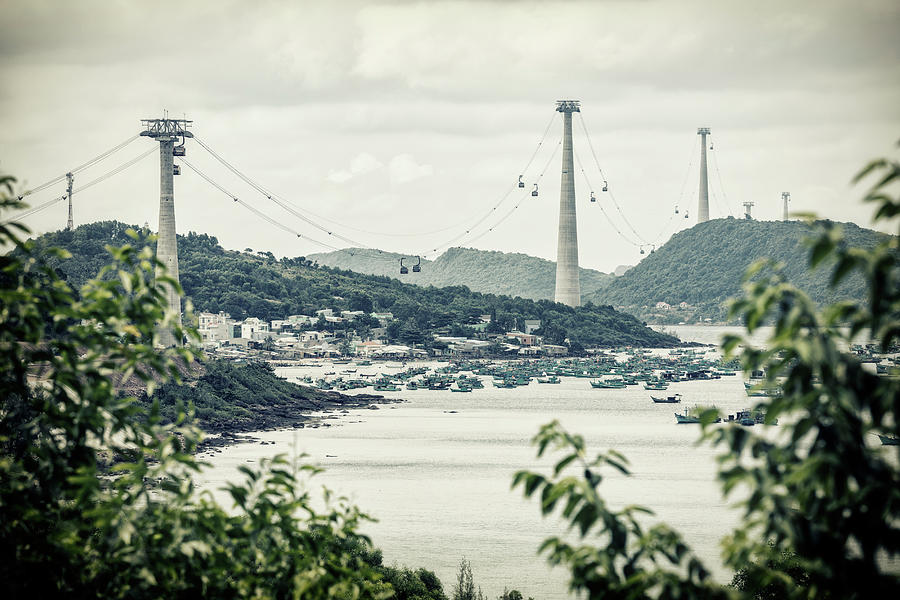 Cableway, Vietnam Digital Art by Massimo Ripani