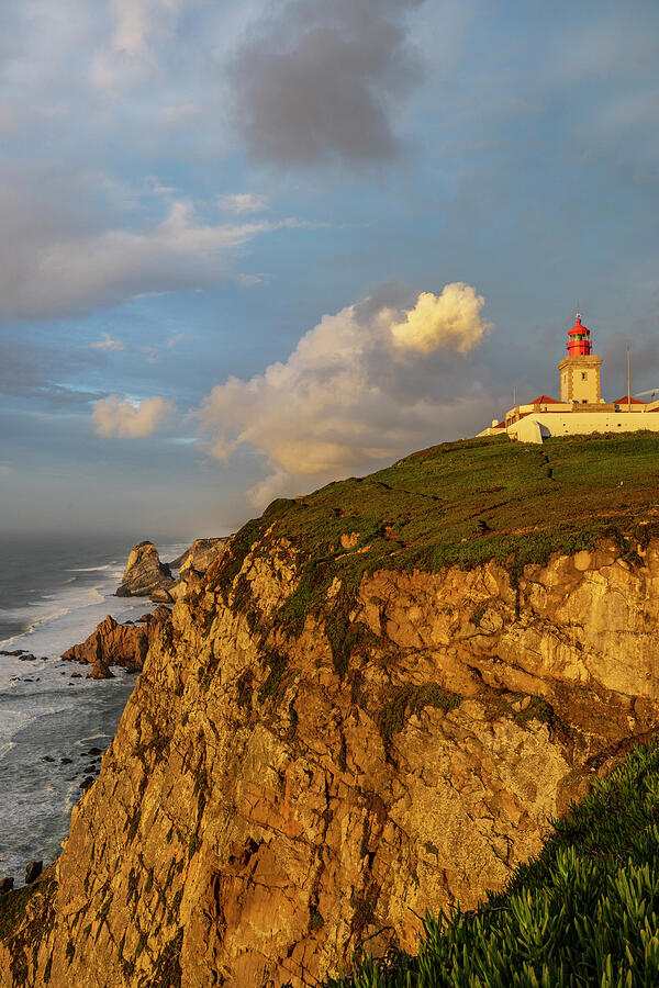 Lighthouse Photograph - Cabo Do Roca Lighthouse At Last Light by Chuck Haney