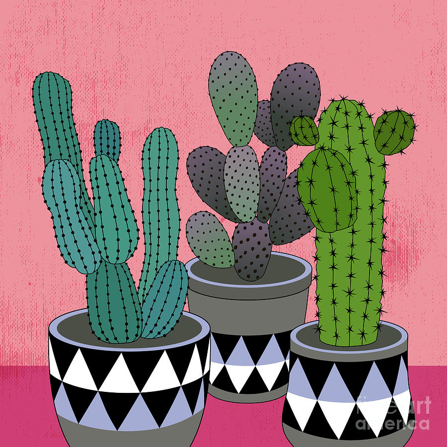 Cactus Art03_pot#4 Digital Art
