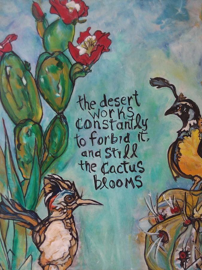 Cactus  Bloom Painting by Greta Gnatek Redzko