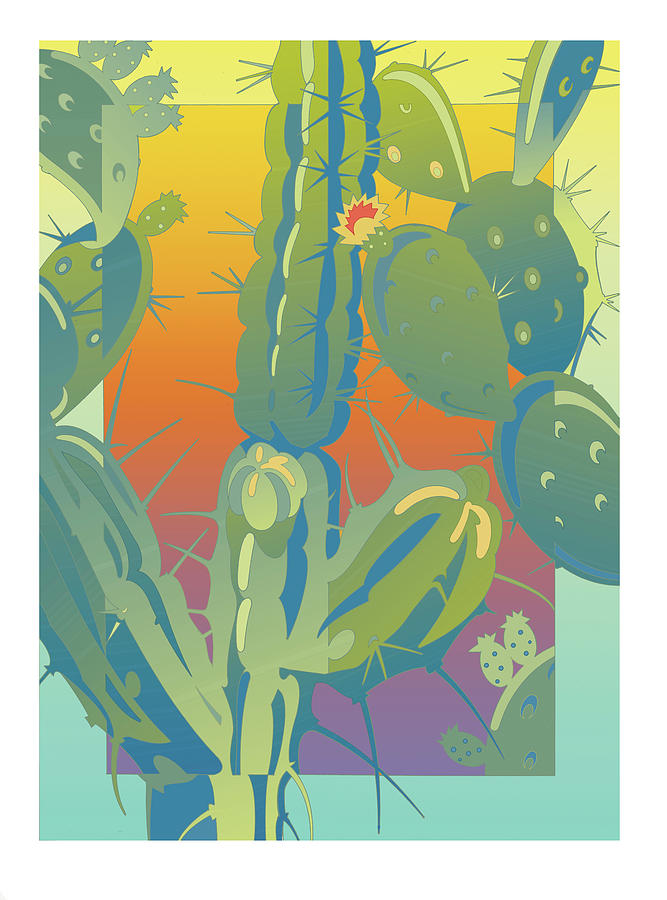 Flower Digital Art - Cactus by David Chestnutt