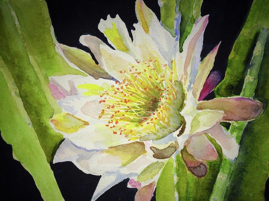 cactus flower painting