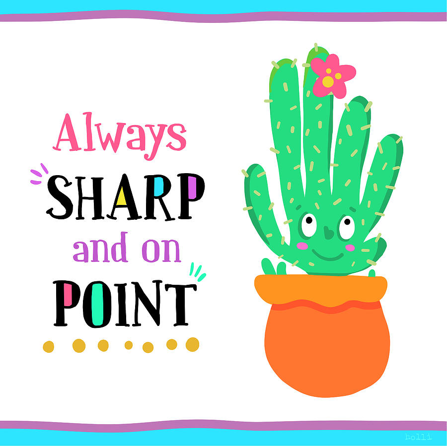 Text Digital Art - Cactus Patch 4 by Holli Conger