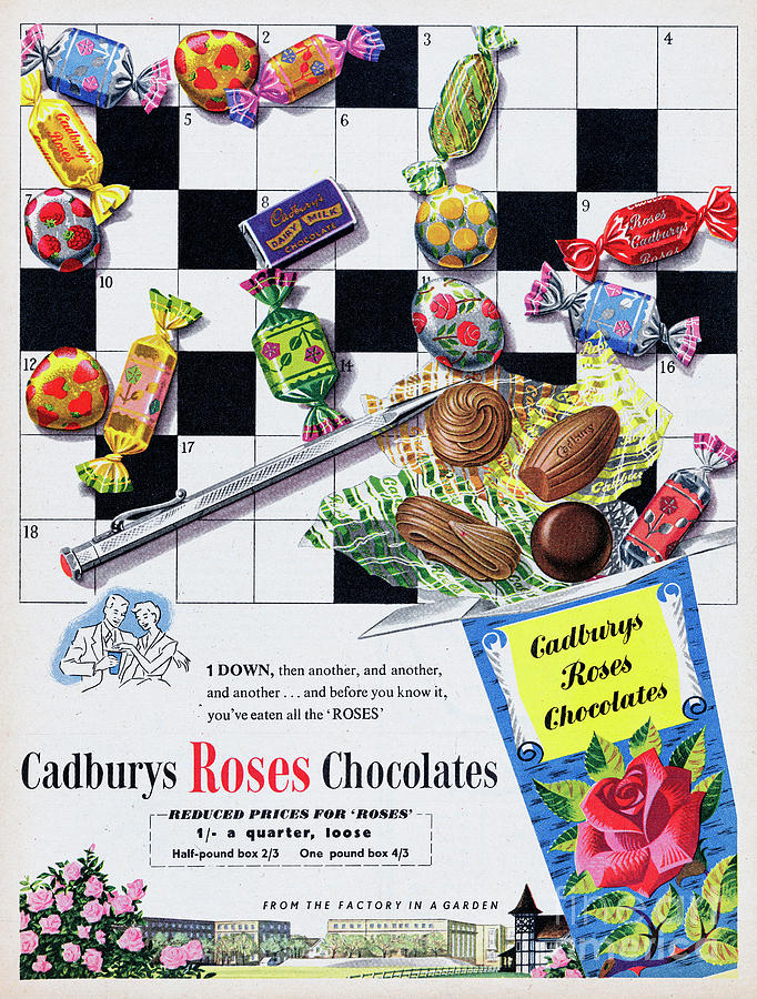 Cadburys Roses chocolates Photograph by Picture Post