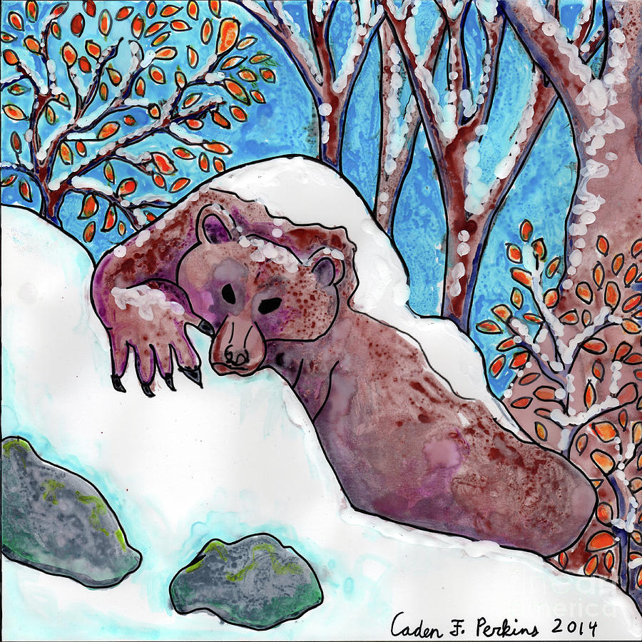 Cadens Bear 3 Painting by Amy E Fraser