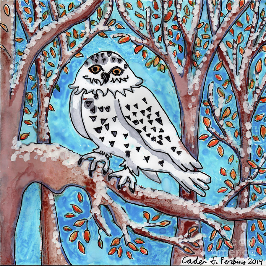 Cadens Owl Painting by Amy E Fraser