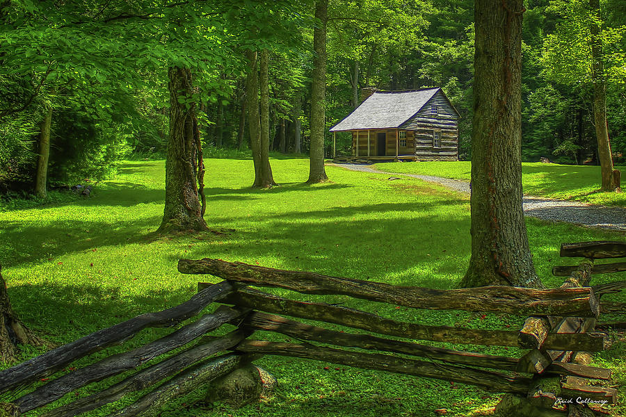 Carter Shields Cabin Cades Cove Great Smoky Mountains Historic Architecture Art Photograph by Reid Callaway