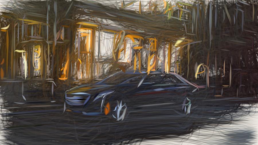Cadillac CT6 Draw Digital Art by CarsToon Concept
