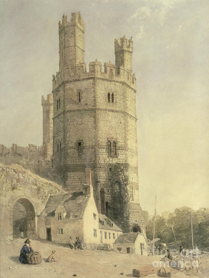 Caernarfon Castle, C.1842-52 Painting by William Evans