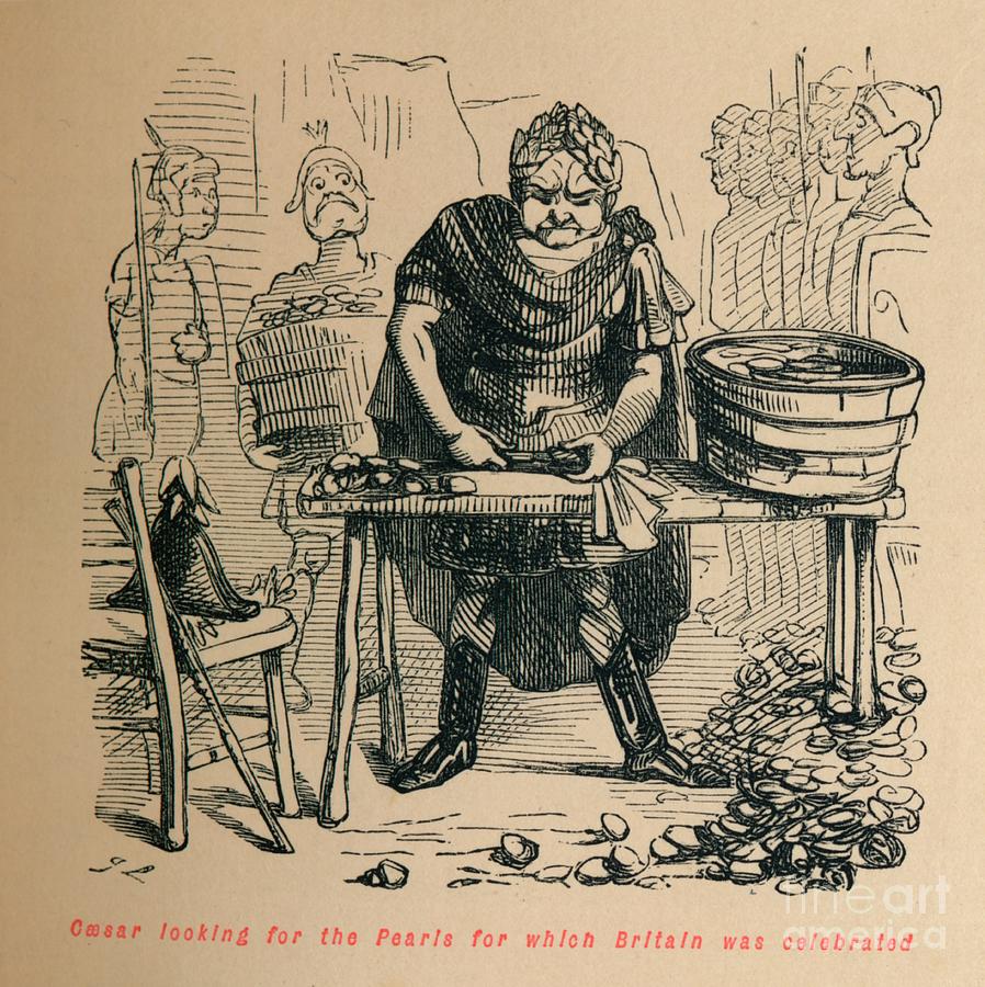 Caesar Looking For The Pearls For Which Drawing by Print Collector
