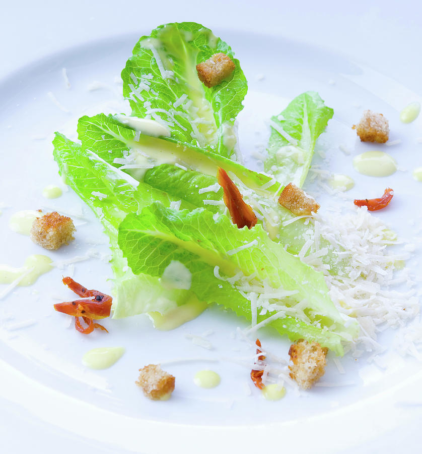 Caesar Salad close-up Photograph by Udo Einenkel