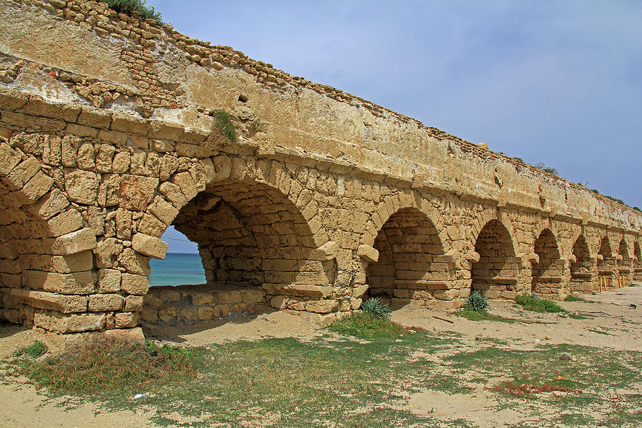 Caesarea Aqueduct - Caesarea, Israel Photograph by Richard Krebs