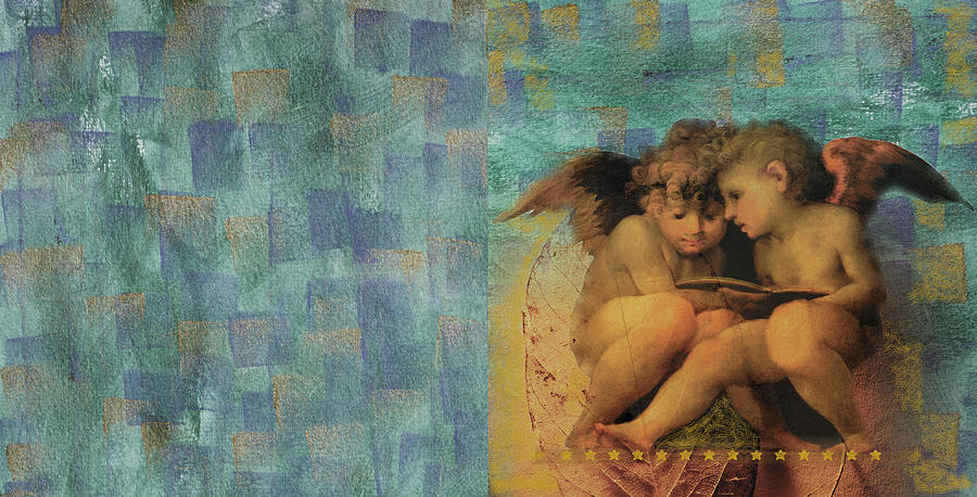 Cherubs Painting - Caf17 by Maria Trad