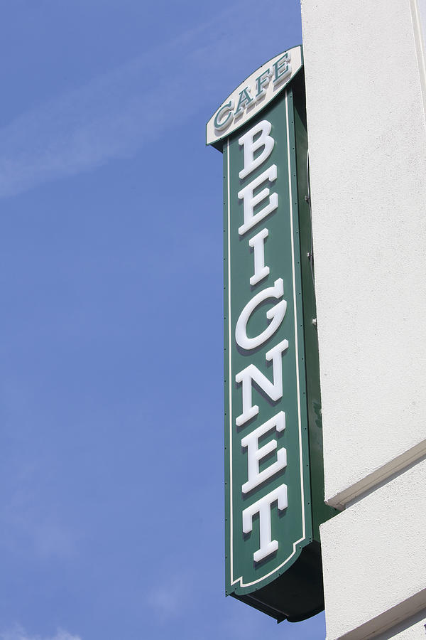 Cafe Beignet Sign Photograph by Art Block Collections