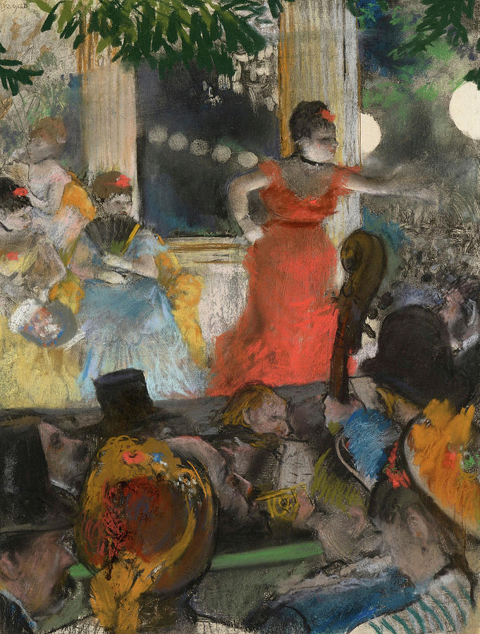 Edgar Degas Painting - Cafe, Concert at Les Ambassadeurs, 1910 by Edgar Degas