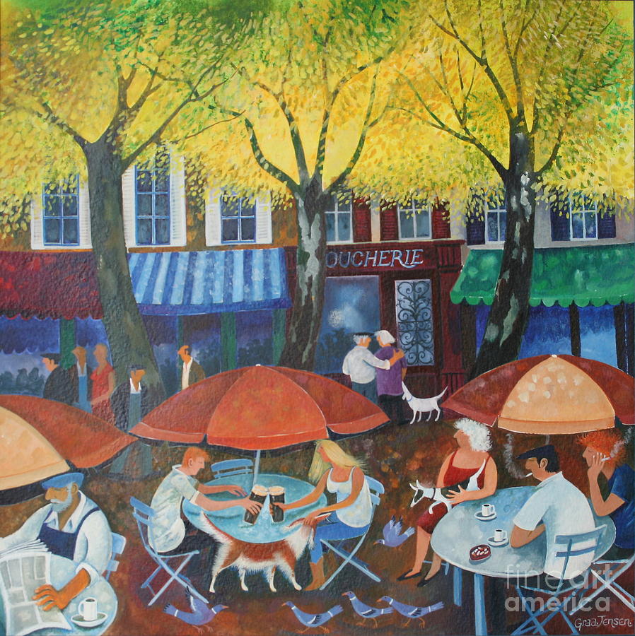 Cafe Culture Painting by Lisa Graa Jensen