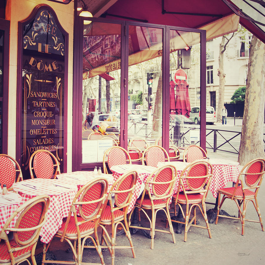 Paris Photograph - Cafe Le Dome by Laura Marshall