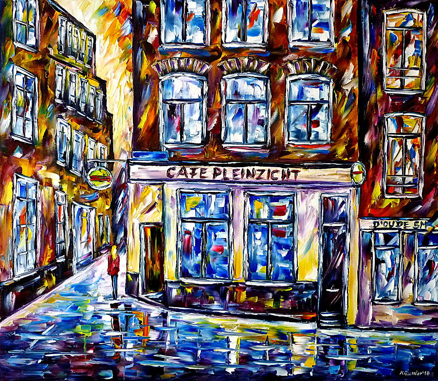 Cafe Pleinzicht, Amsterdam Painting by Mirek Kuzniar