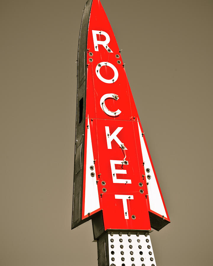 Sign Photograph - Cafe Rock IIi by Sonja Quintero