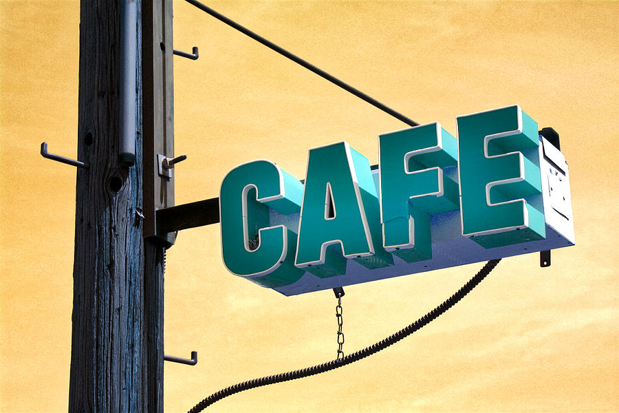 Cafe Route 66 Mixed Media by Carol Leigh