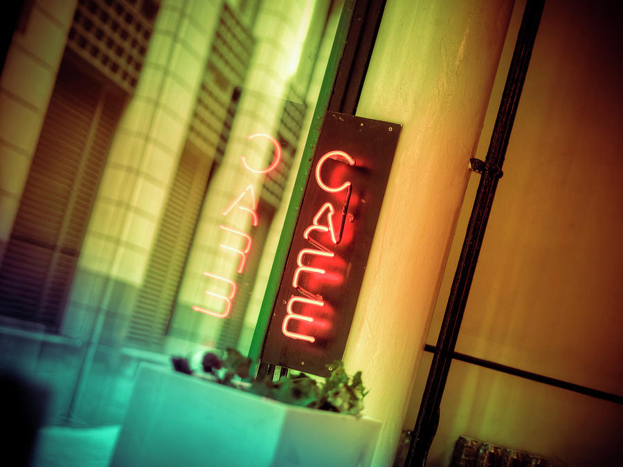 Cafe Sign Photograph by Owen Smith