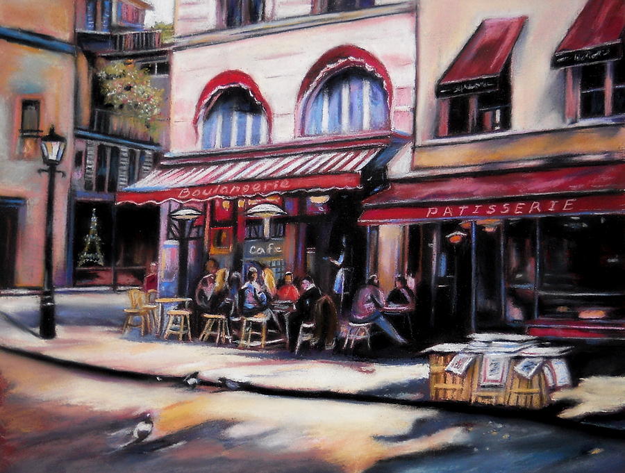 Cafe Time Painting by Cecilia Nutley - Fine Art America