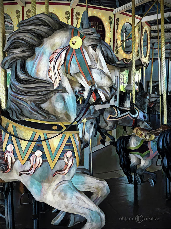 Cafesjians Carousel Horse Photograph by Tim Nyberg