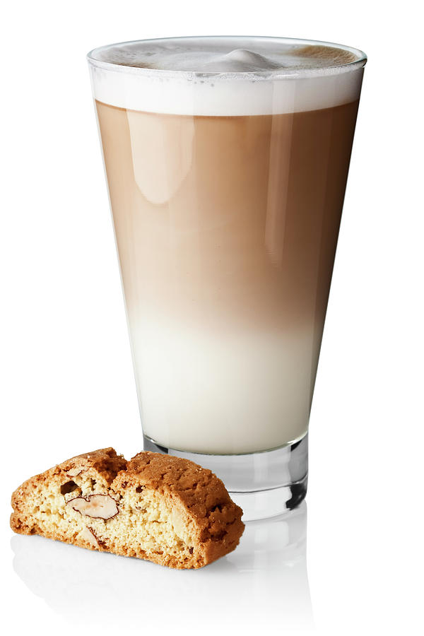 Caffe Latte With Biscotti Photograph by Creative Crop