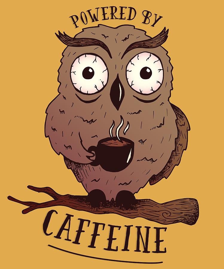 Caffeine Owl Digital Art by Tom Cage | Fine Art America